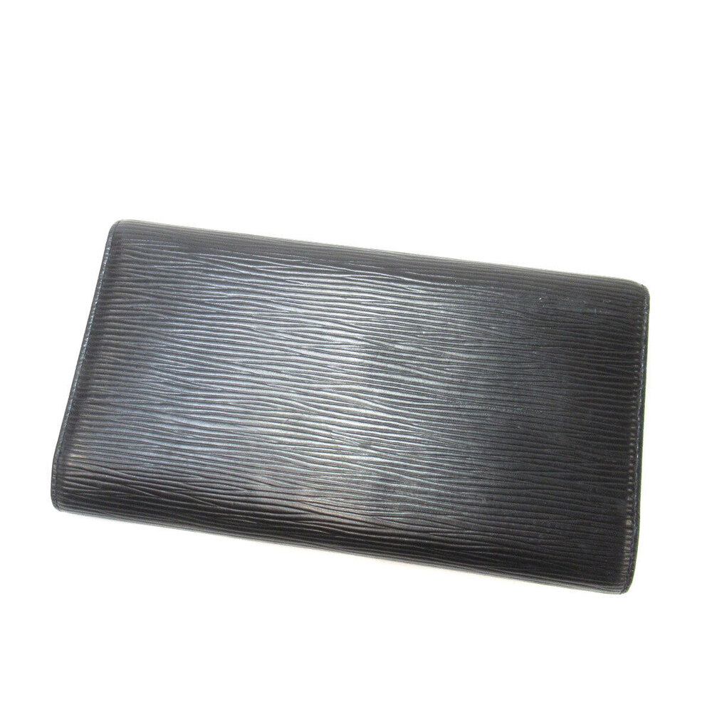 Louis Vuitton Epi Tresor Portefeuille International Long Leather Wallet Black